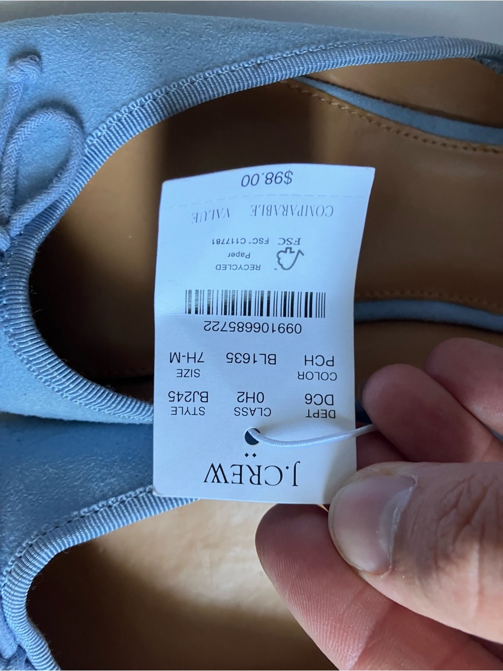 Women's J Crew Mules NEW SZ 7.5 Blue - Picture 2 of 3